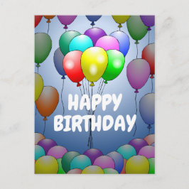 Tarjeta de cumpleaños con globos