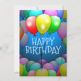 Tarjeta de cumpleaños con globos