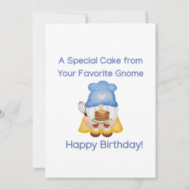 Tarjeta de cumpleaños con gnomo