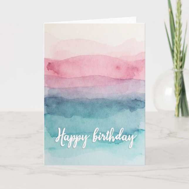 Tarjeta de cumpleaños con gradiente (Anverso)