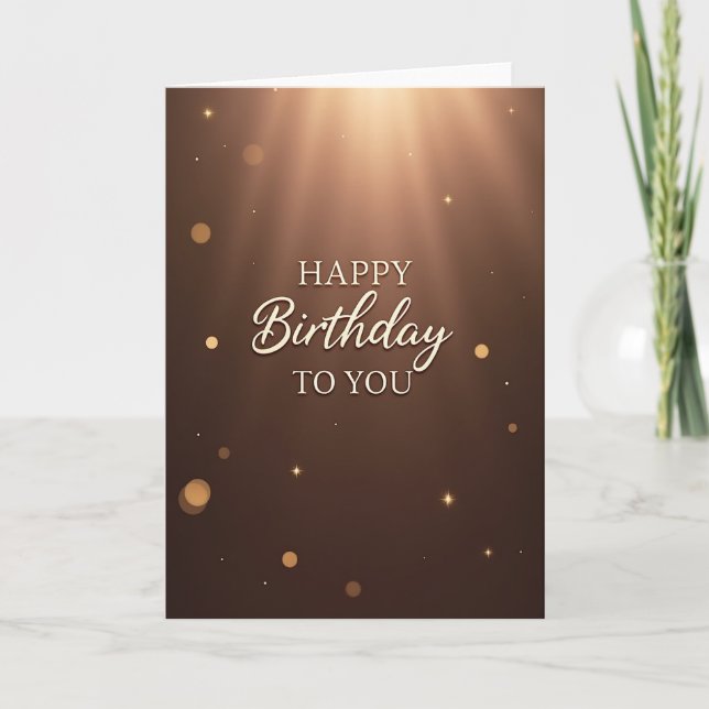 Tarjeta de cumpleaños con gradiente cálido (Anverso)