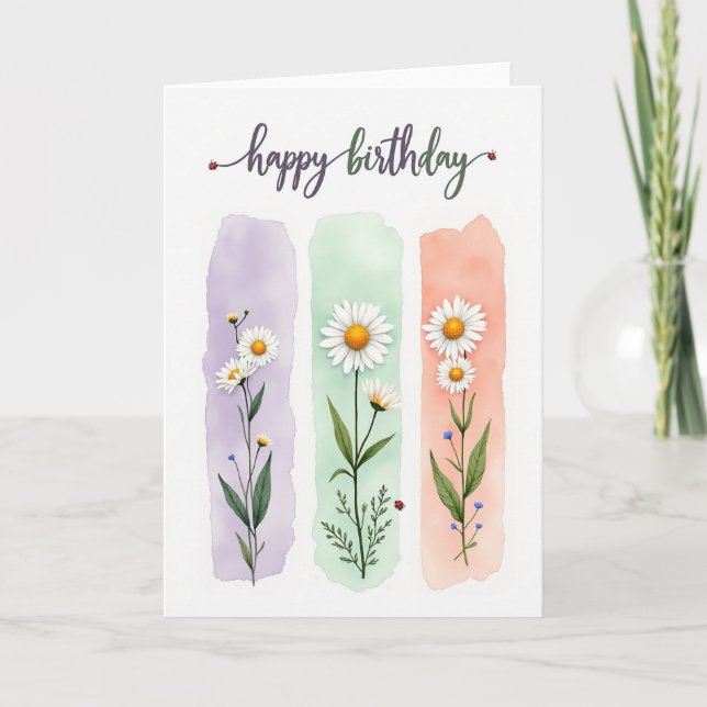 Tarjeta de cumpleaños con gradiente de pastel (Anverso)