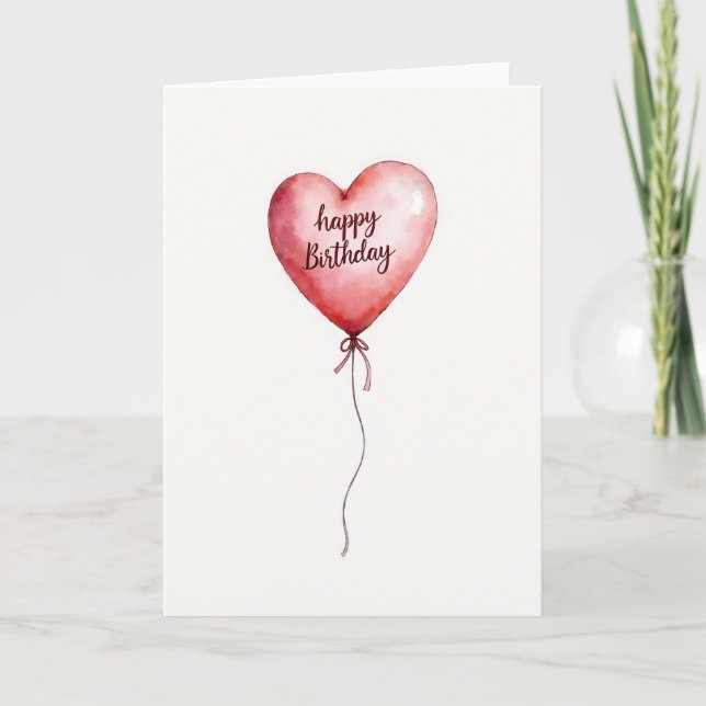 Tarjeta de cumpleaños con gradiente de rosa (Anverso)