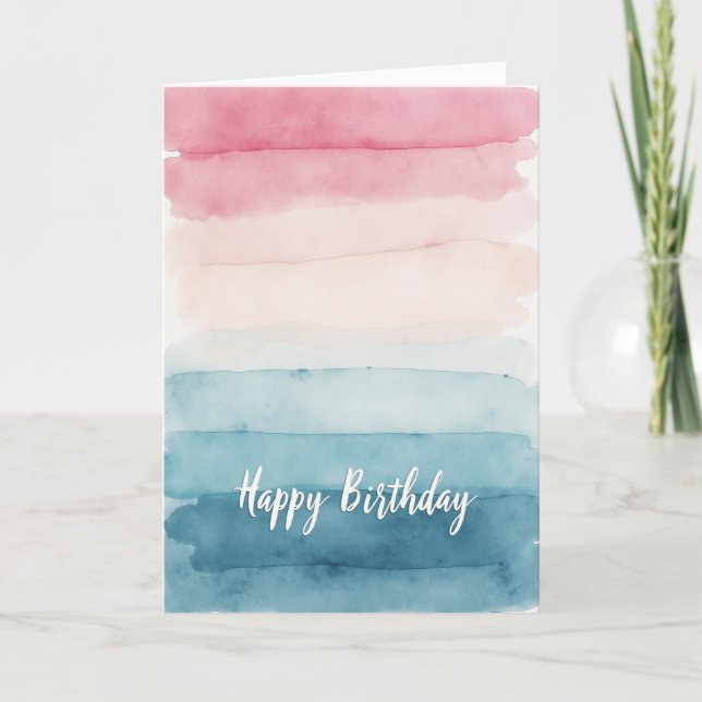 Tarjeta de cumpleaños con gradiente dulce (Anverso)