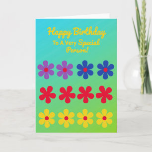 Tarjeta de cumpleaños con gradiente especial