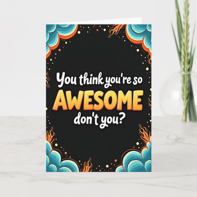 Tarjeta de cumpleaños con gradiente impresionante (Anverso)