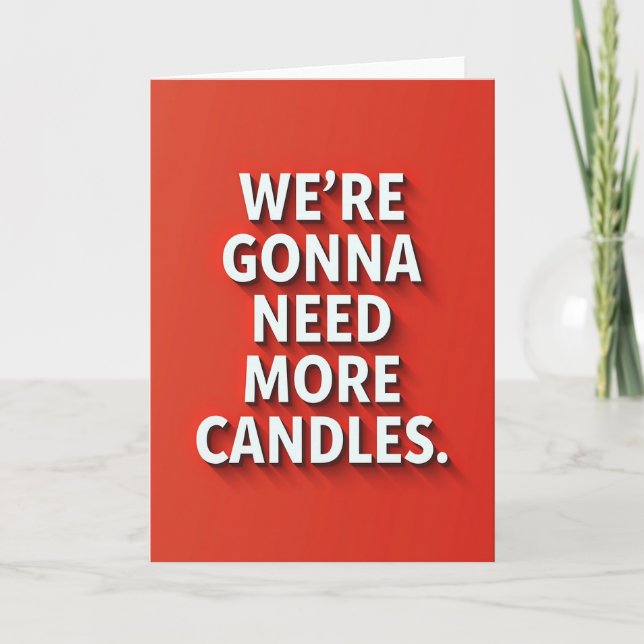 Tarjeta de cumpleaños con gráfico de vela (Anverso)