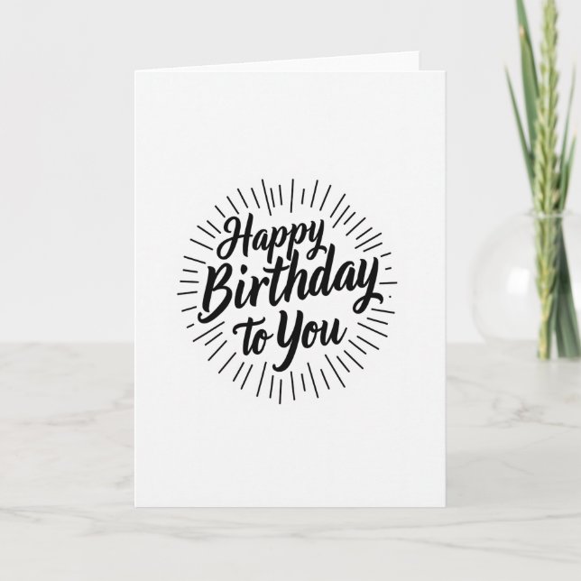 Tarjeta de cumpleaños con guión (Anverso)