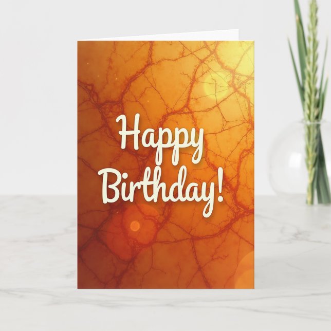 Tarjeta de cumpleaños con guión alegre (Anverso)