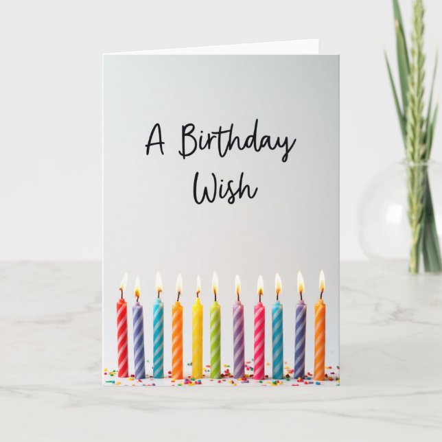 Tarjeta de cumpleaños con guión alegre (Anverso)