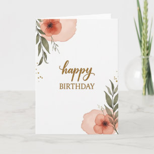 Tarjeta de cumpleaños con guión cálido