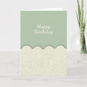 Tarjeta de cumpleaños con guión de salvia