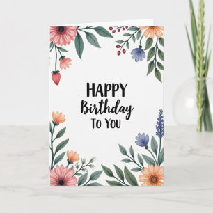 Tarjeta de cumpleaños con guión dulce