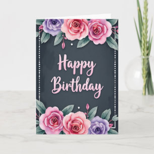 Tarjeta de cumpleaños con guión encantador