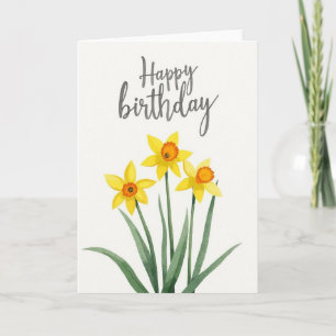Tarjeta de cumpleaños con guión fresco