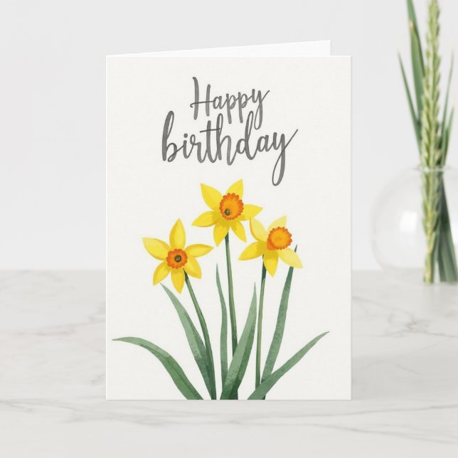 Tarjeta de cumpleaños con guión fresco (Anverso)