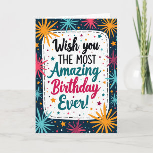 Tarjeta de cumpleaños con guión increíble