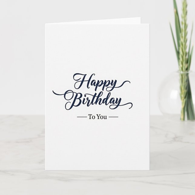 Tarjeta de cumpleaños con guión índigo (Anverso)