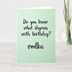 Tarjeta de cumpleaños con guión ingenioso