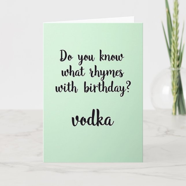 Tarjeta de cumpleaños con guión ingenioso (Anverso)