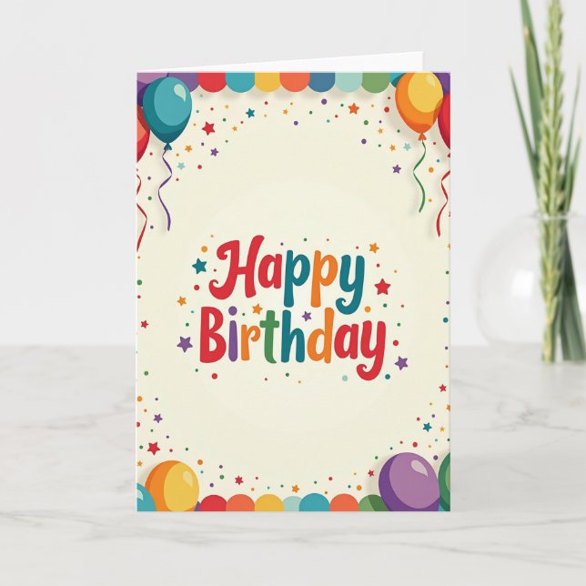 Tarjeta de cumpleaños con guión juguetón (Anverso)