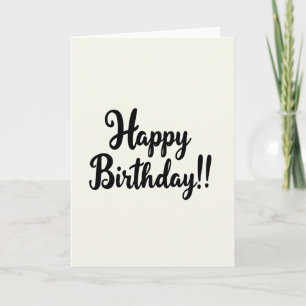 Tarjeta de cumpleaños con guión sereno