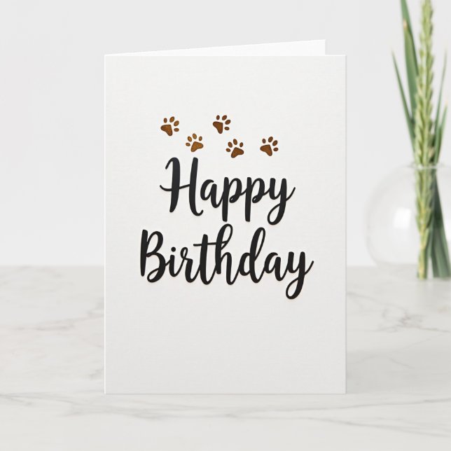 Tarjeta de cumpleaños con Huella Dorada (Anverso)