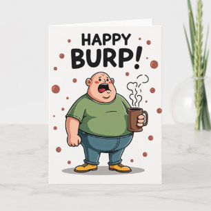 Tarjeta de cumpleaños con humor de eructo