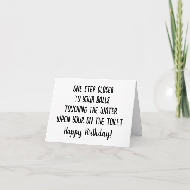 Tarjeta de cumpleaños con humor sarcástico para pa (Anverso)