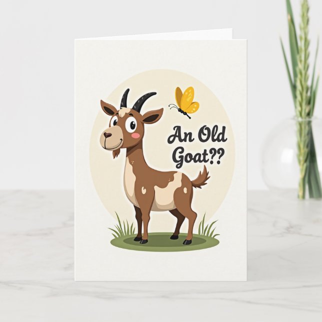Tarjeta de cumpleaños con ilustración divertida de (Anverso)