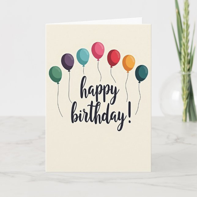 Tarjeta de cumpleaños con ilustración en arco (Anverso)