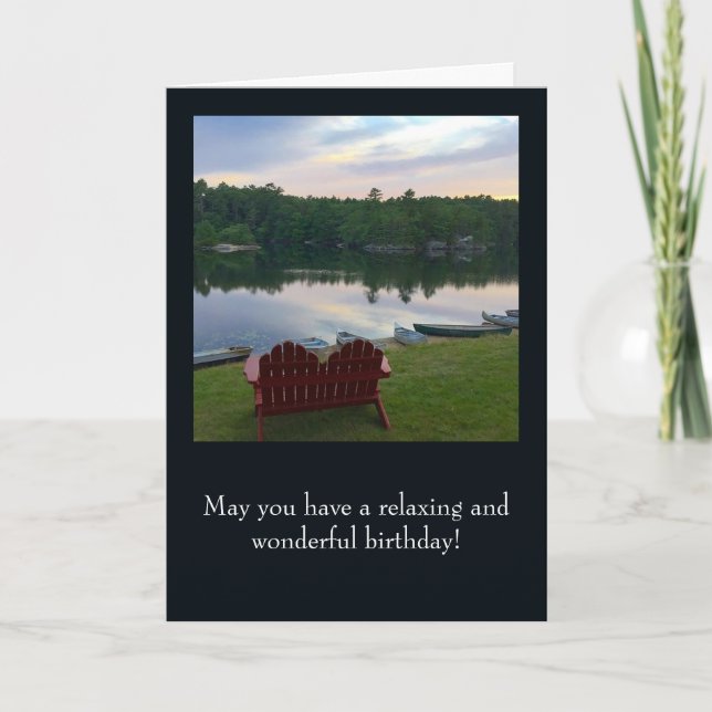 Tarjeta de cumpleaños - Con imagen de Boothbay, Ma (Anverso)