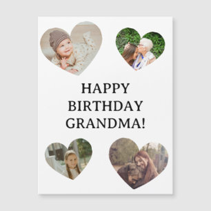 Tarjeta de Cumpleaños con Iman de Collage de Fotos