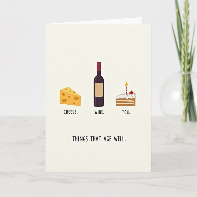 Tarjeta de cumpleaños con ingenio profundo (Anverso)