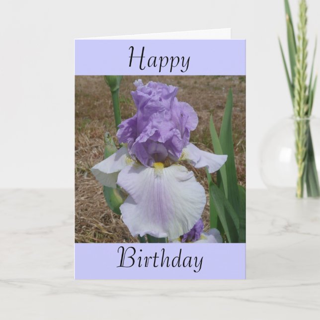 Tarjeta de cumpleaños con Iris. (Anverso)