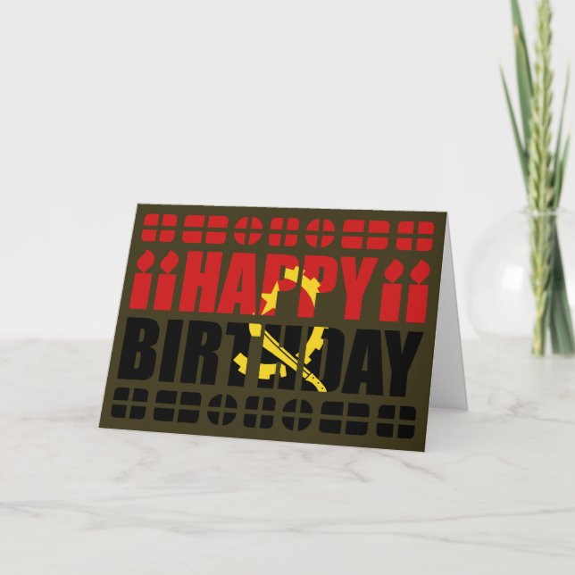 Tarjeta de cumpleaños con la bandera de Angola (Anverso)