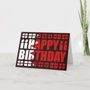 Tarjeta de cumpleaños con la bandera de Bahrein