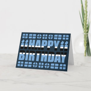 Tarjeta de cumpleaños con la bandera de Botsuana