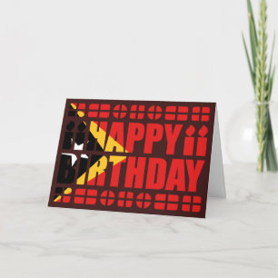 Tarjeta de cumpleaños con la bandera de Timor Orie