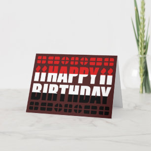 Tarjeta de cumpleaños con la bandera de Yemen