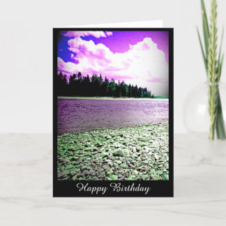 Tarjeta de cumpleaños con la fotografía del río