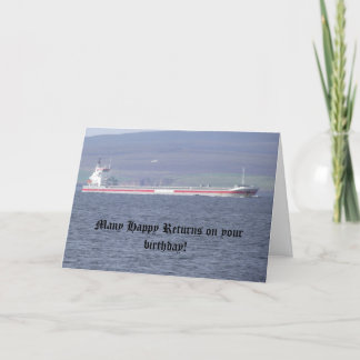 Tarjeta de cumpleaños con la nave