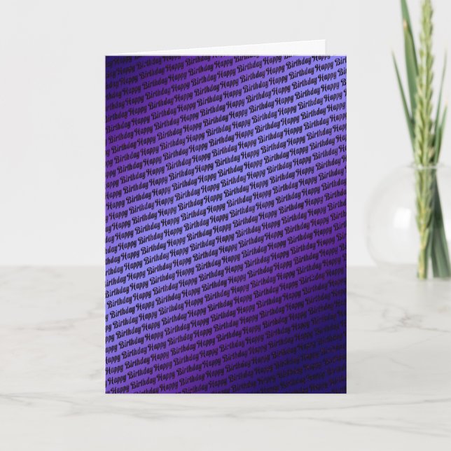 Tarjeta de cumpleaños con la repetición del texto (Anverso)