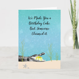 Tarjeta de cumpleaños con lagarto, humorística