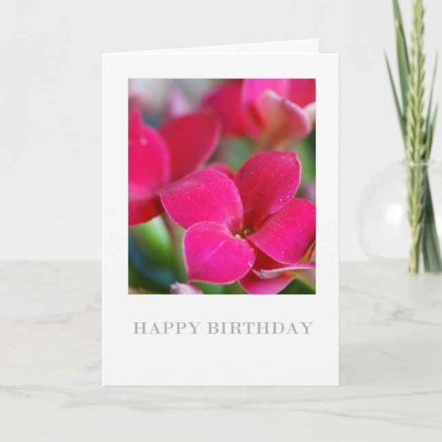 Tarjeta de cumpleaños con las flores (Anverso)