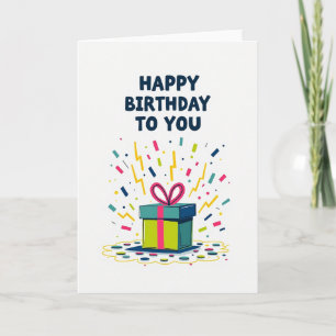 Tarjeta de cumpleaños con lazo rosa