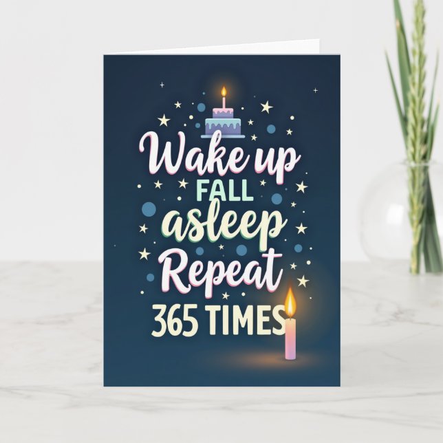 Tarjeta de cumpleaños con letra caprichosa (Anverso)