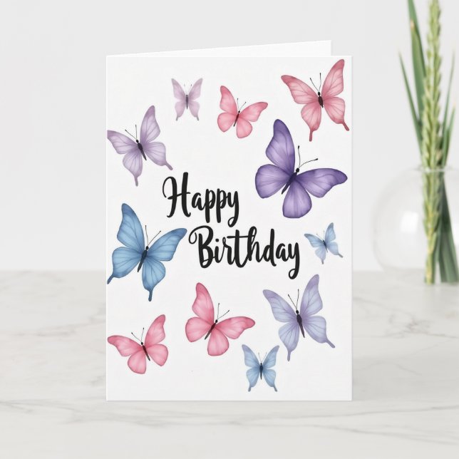 Tarjeta de cumpleaños con letra delicada (Anverso)