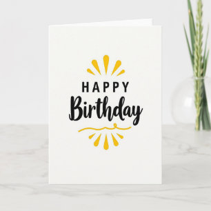 Tarjeta de cumpleaños con letra elegante