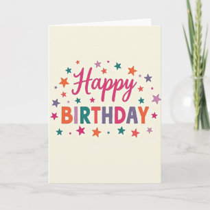 Tarjeta de cumpleaños con letra en mosaico